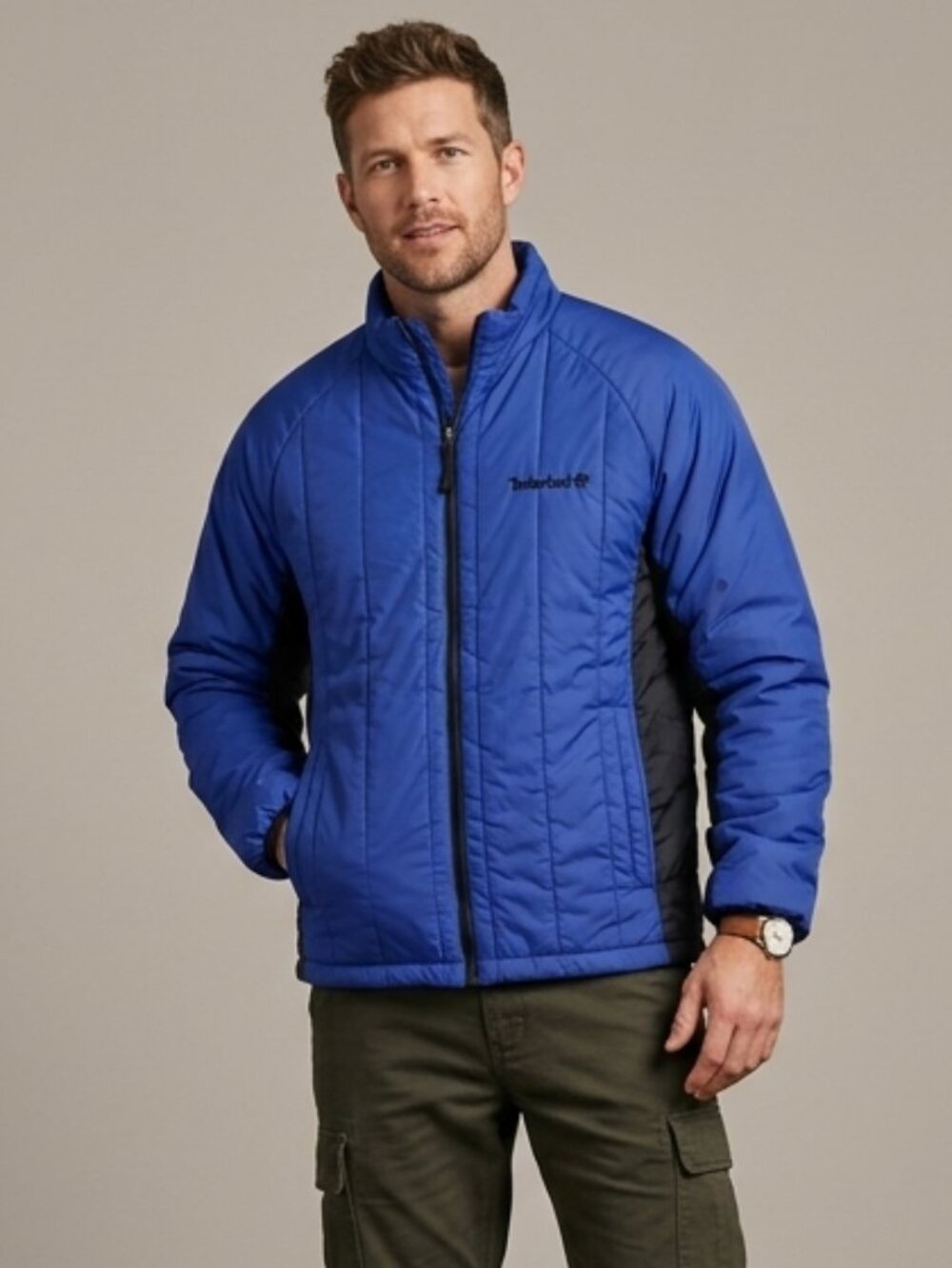 Timberland Vintage Men's Size XXL Blue Lightweight Insulated Quilted Jacket